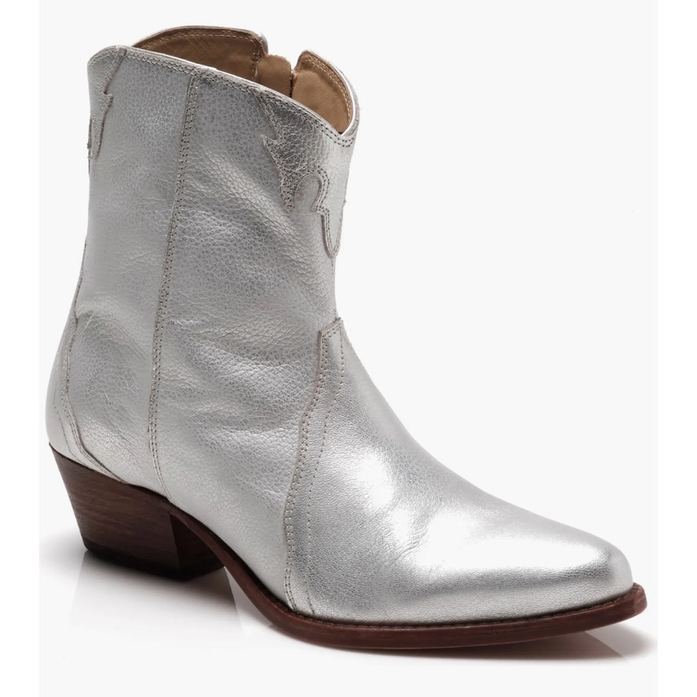Free People New Frontier Western Boot Silver size 37